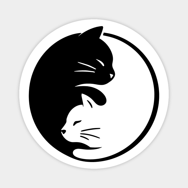 Yin Yang Cats Magnet by CreativeSage